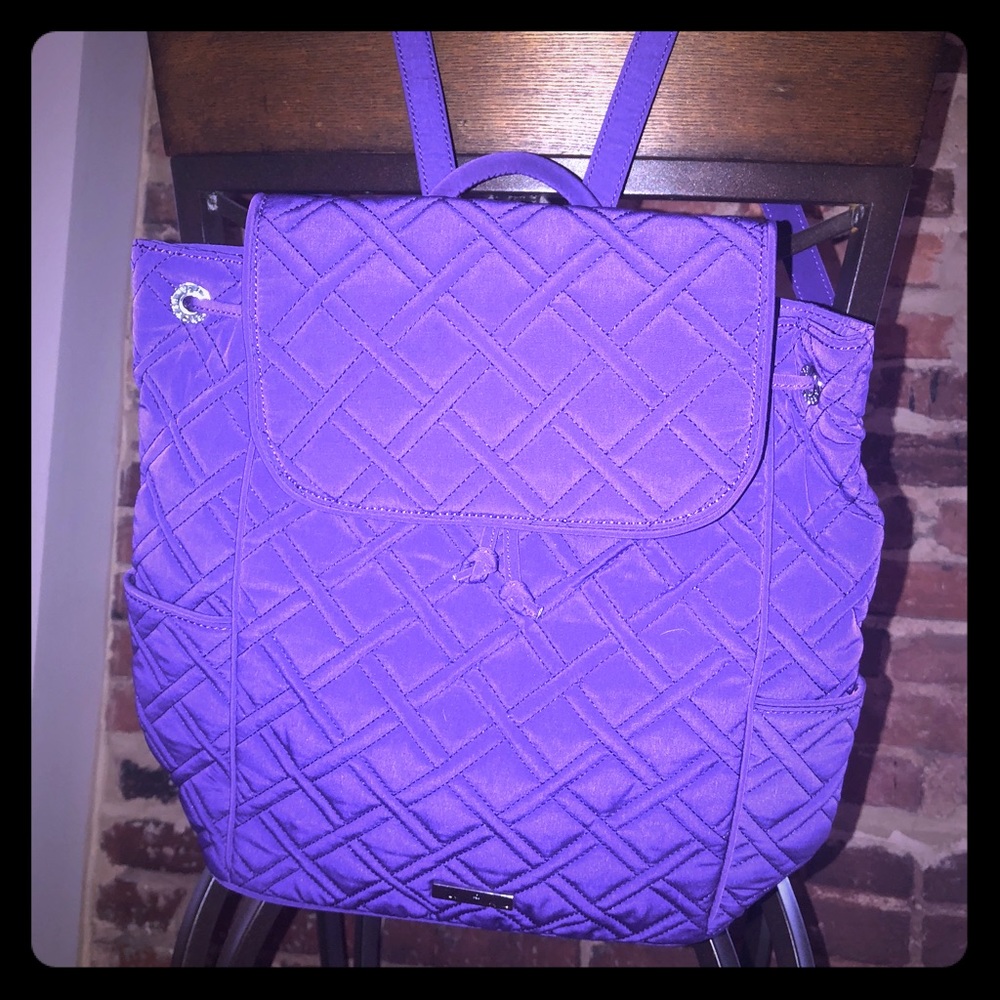 Purple quilted backpack 💜🎒